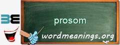 WordMeaning blackboard for prosom